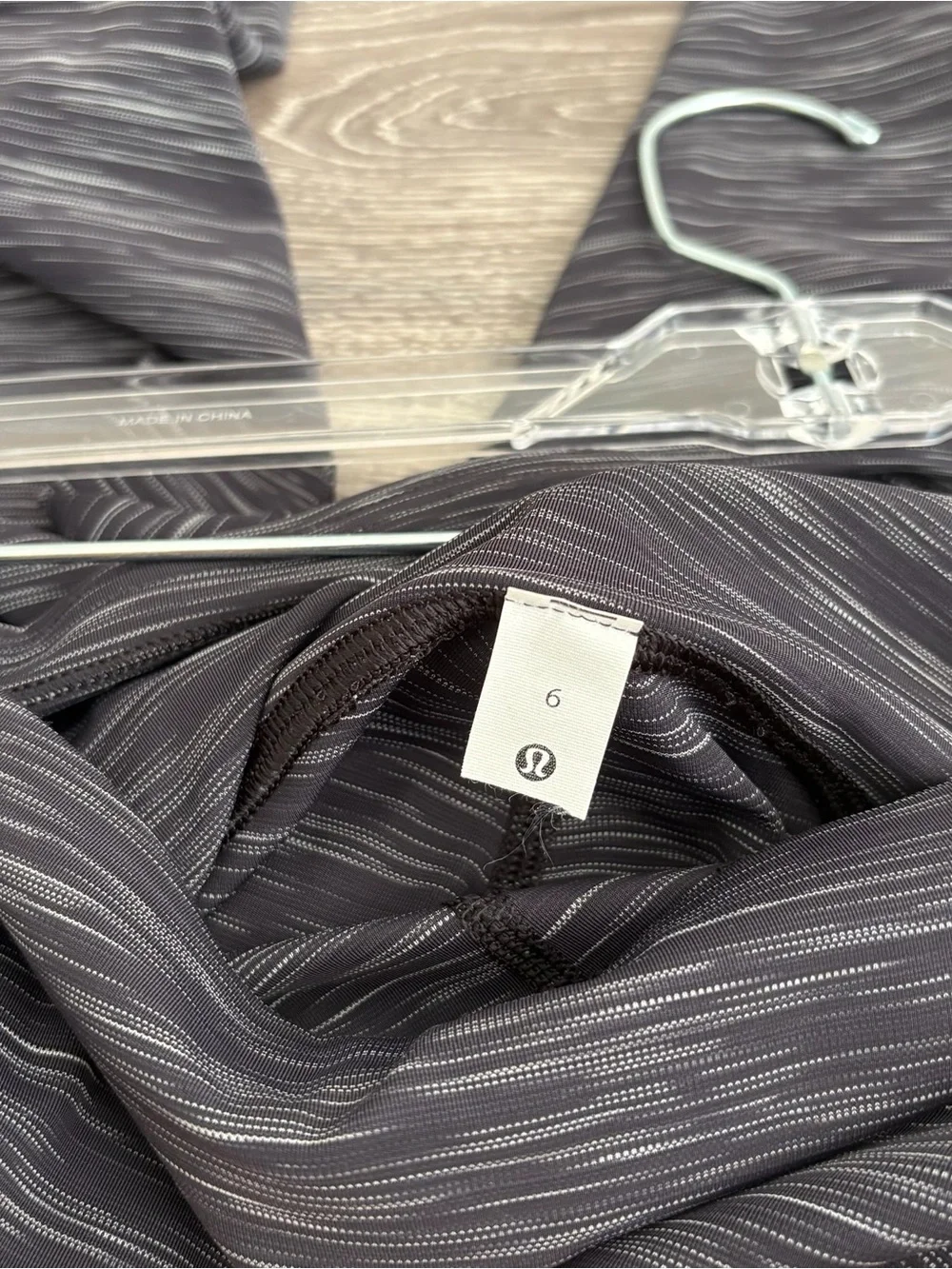 lululemon athletica Black Heathered High-Rise Leggings Size 6